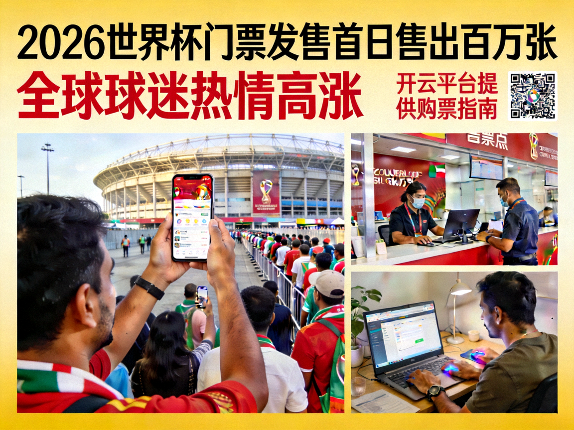 2026世界杯门票发售首日售出百万张，全球球迷热情高涨，开云平台提供购票指南